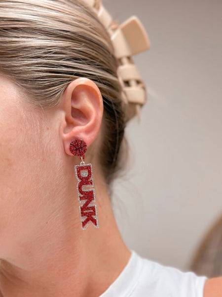 'Slam Dunk' Statement Dangle Earrings
