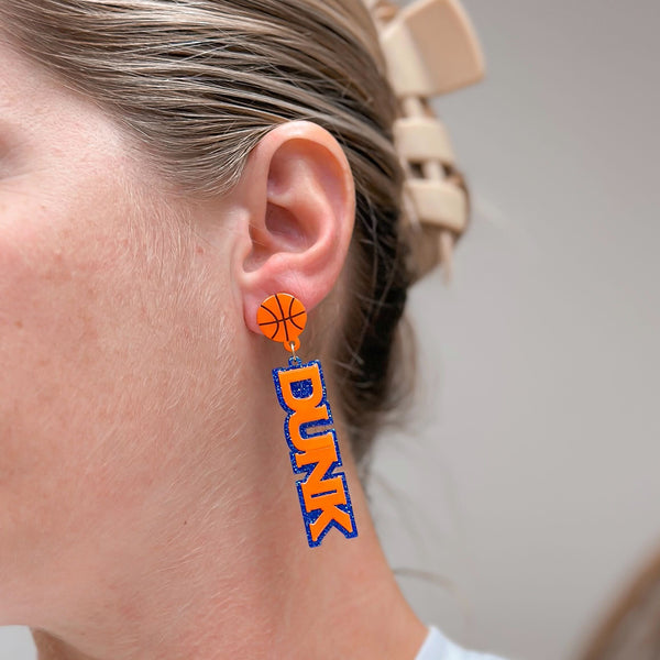 'Slam Dunk' Statement Dangle Earrings