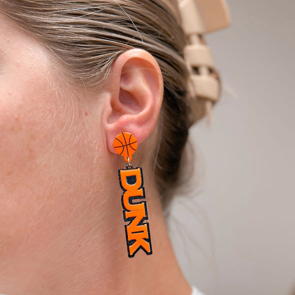 'Slam Dunk' Statement Dangle Earrings