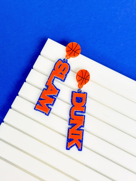 'Slam Dunk' Statement Dangle Earrings
