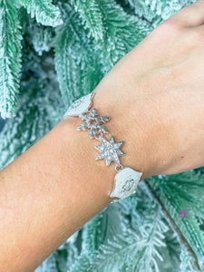 Snowflake Enamel Magnetic Bracelet