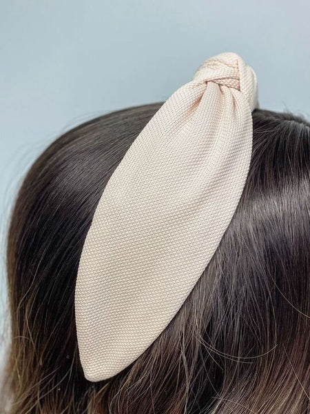 Solid Knit Top Knot Headbands