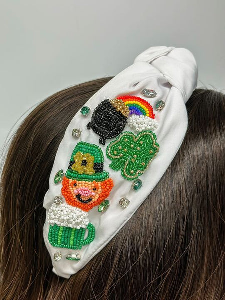 St. Patrick's Scene Beaded Embellished Headband