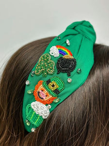 St. Patrick's Scene Beaded Embellished Headband