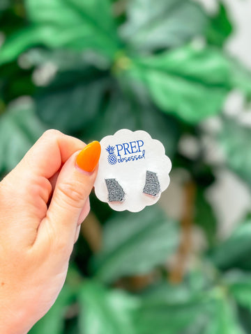 State of Georgia Druzy Stud Earrings - Gray