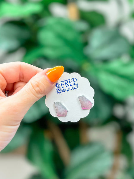 State of Georgia Matte Stud Earrings