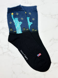 Statue of Liberty Printed Crew Socks