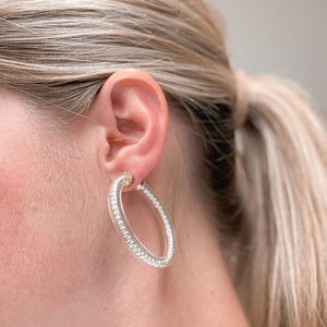 Beaded Jelly Tube Hoop Earrings