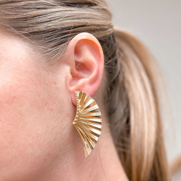 Vintage Gold Wing Earrings
