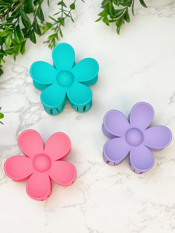 Flower-Shaped Hair Clips