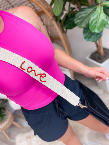 'Love' Beaded Bag Straps