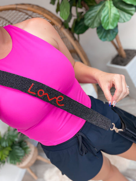 'Love' Beaded Bag Straps