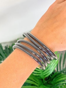 Shimmer Tube Bracelets - Black