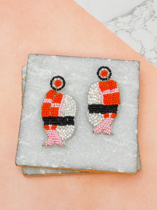 Sushi Beaded Dangle Earrings