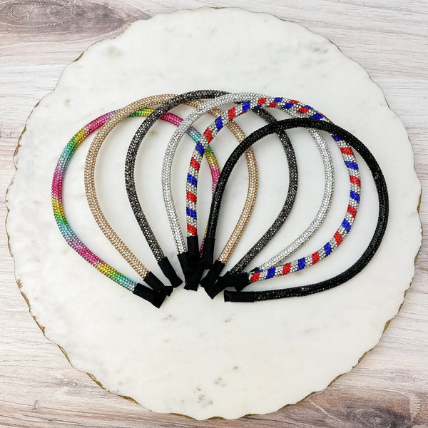 Skinny Rhinestone Headbands