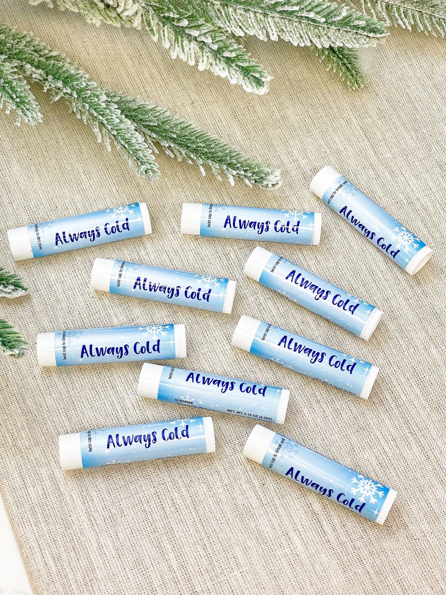 'Always Cold' Vanilla Lip Balm - Pack of 10