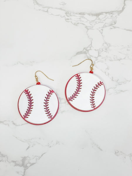 Acrylic Sports Dangle Earrings