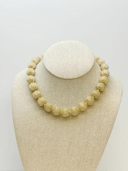 Seed Beaded Ball Necklaces