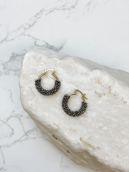 Petite Seed Bead Hoop Earrings