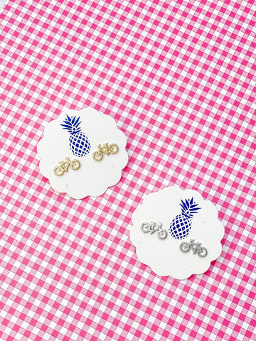Bicycle Stud Earrings