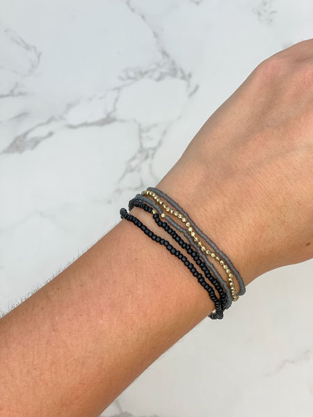 Petite Glass Bead Stretch Bracelet Sets