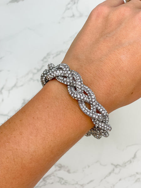 Crystal Braided Magnetic Bracelets
