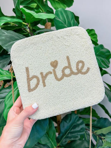 'Bride' Beaded Square Bag