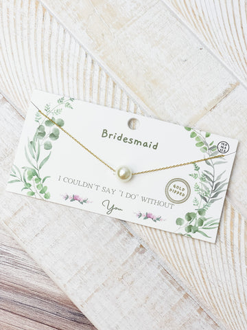 Bridesmaid Pearl Pendant Necklaces