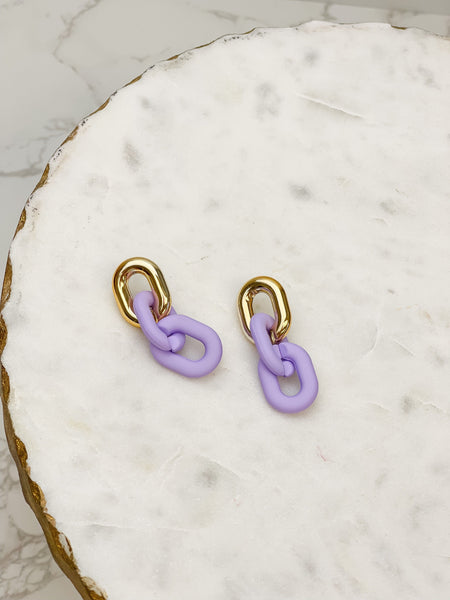 Bright Silicone Chain Dangle Earrings