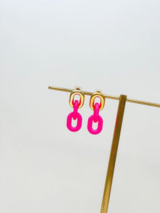 Bright Silicone Chain Dangle Earrings