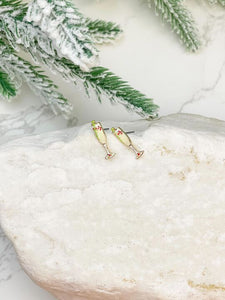 Christmas Bubbly Enamel Stud Earrings