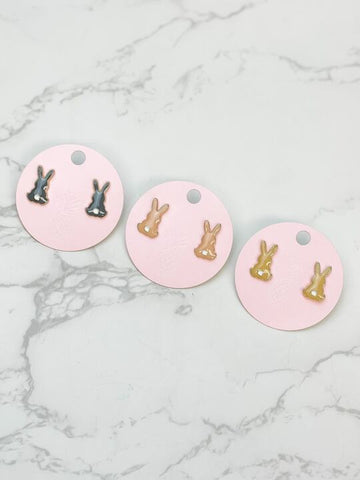 Bunny Enamel Signature Stud Earrings