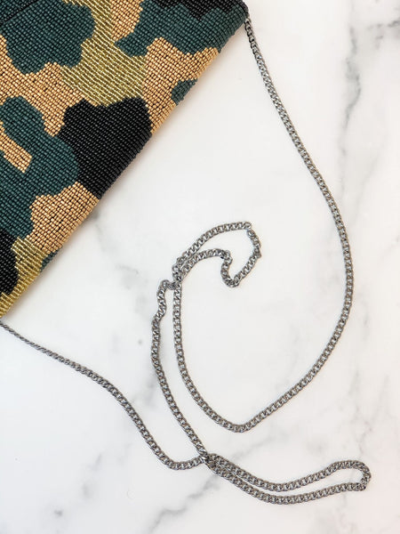 Camouflage Beaded Crossbody/Clutch