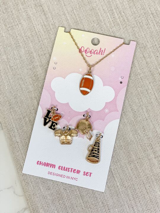 Sports Charm Necklace Cluster Sets