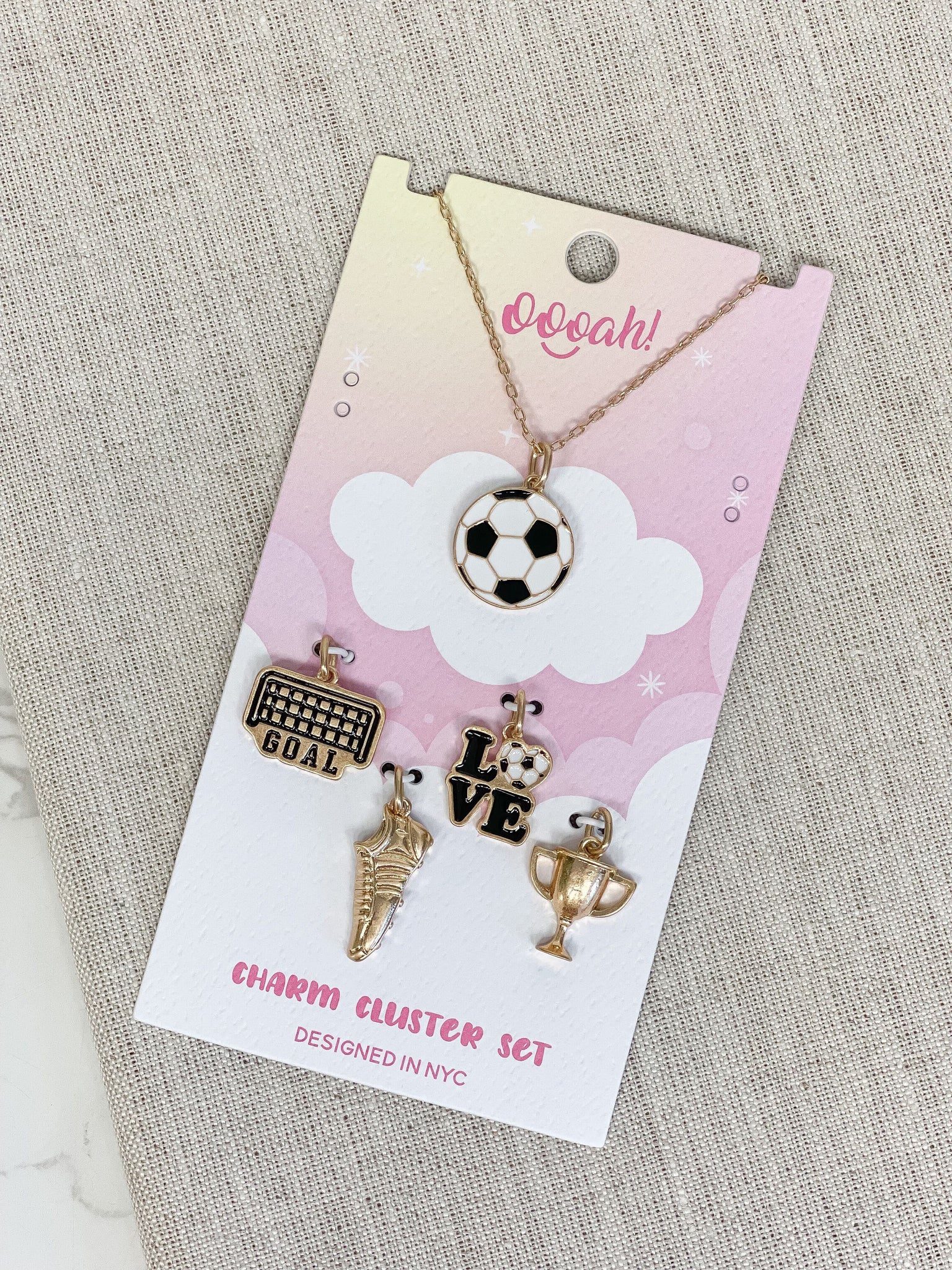 Sports Charm Necklace Cluster Sets