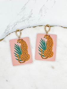 Leopard Printed Statement Earrings