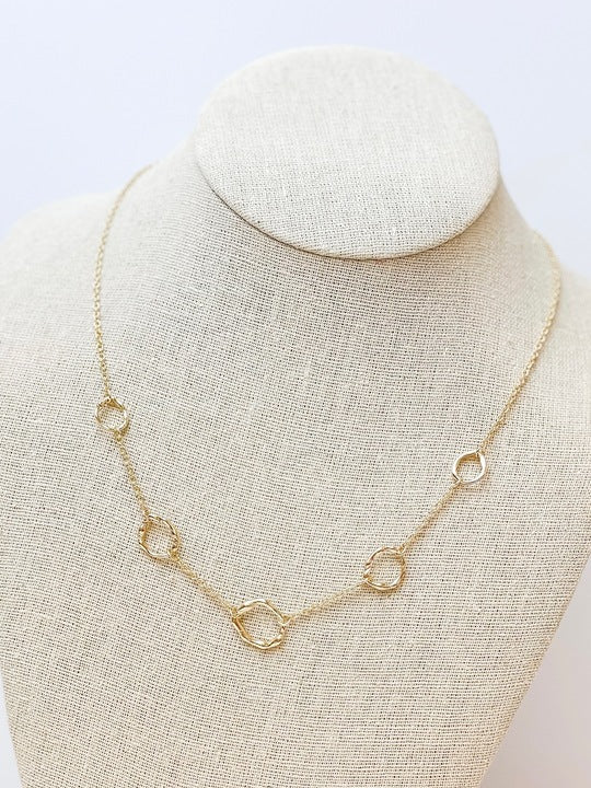 Circle Casting Chain Necklaces