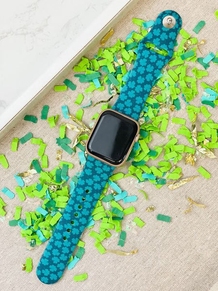 Clover Printed Silicone Smart Watch Band