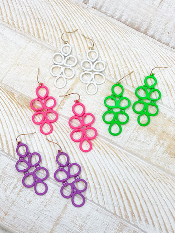 Coil Statement Dangle Earrings