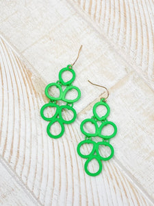 Coil Statement Dangle Earrings