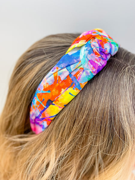 Mod Printed Jersey Top Twist Headbands