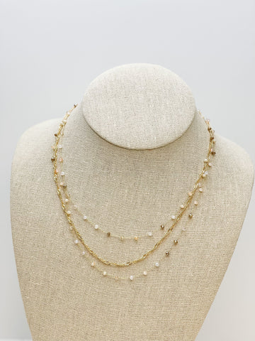 Multi Layered Glass Beaded Necklaces