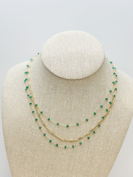 Multi Layered Glass Beaded Necklaces