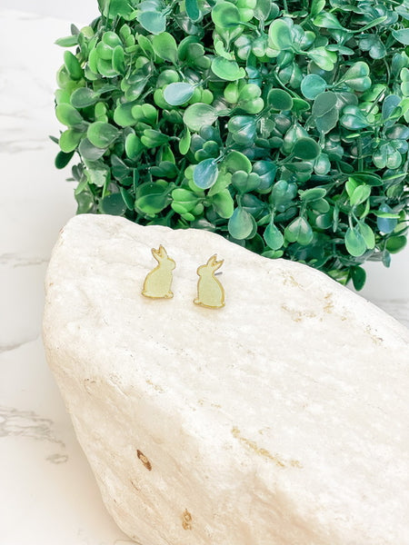 Druzy Bunny Stud Earrings