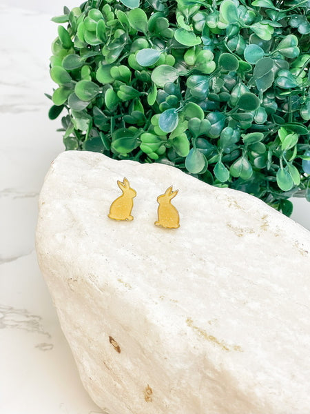 Druzy Bunny Stud Earrings