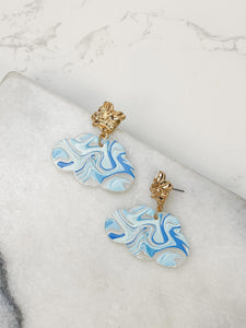 Marbled Cloud Dangle Earrings