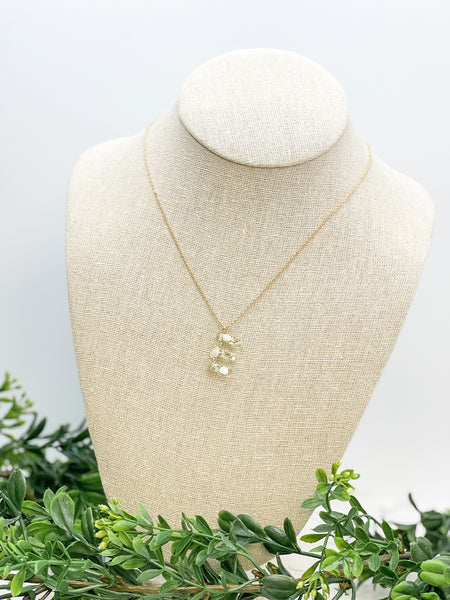 Flower Initial Pendant Necklaces