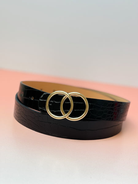 Gold Buckle Leather Belts