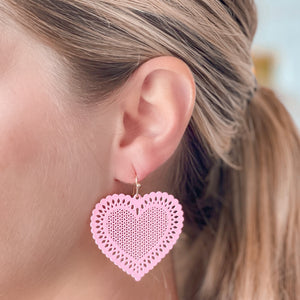Filigree Heart Dangle Earrings