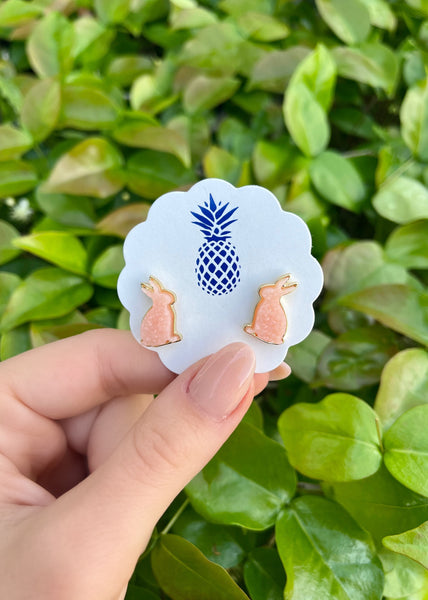 Druzy Bunny Stud Earrings
